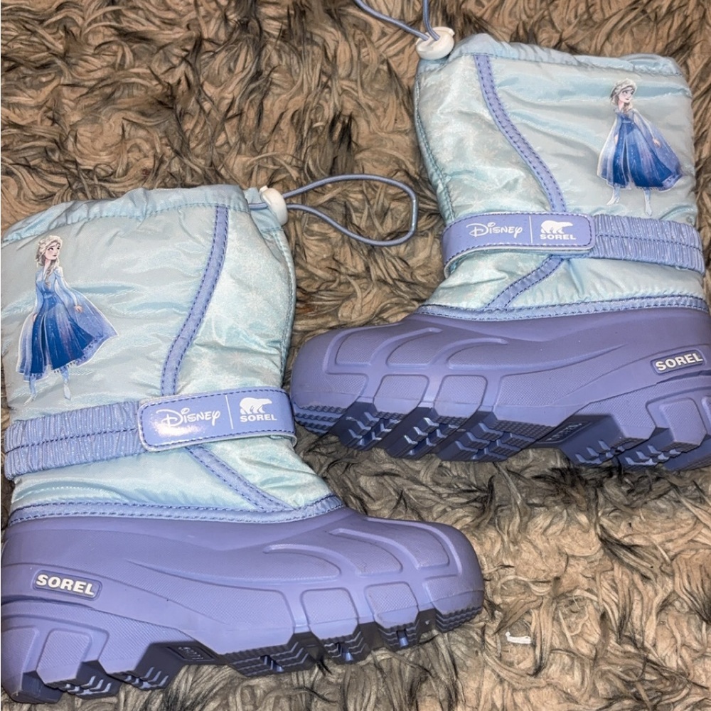 Sorel Disney Light Blue and Purple Kids' Snow Boots